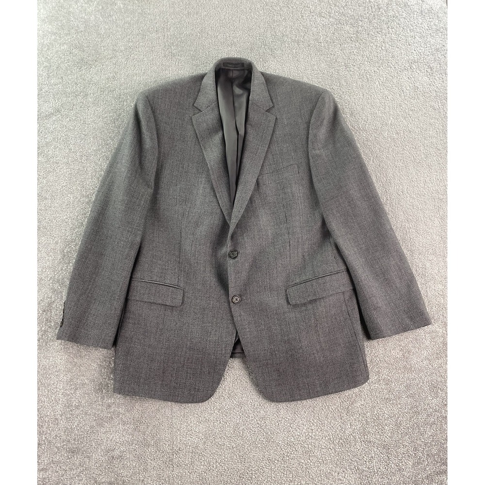 Ralph Lauren Sport Coat 44 R Gray Wool Tweed Hopsack Luxury Designer Premium LRL